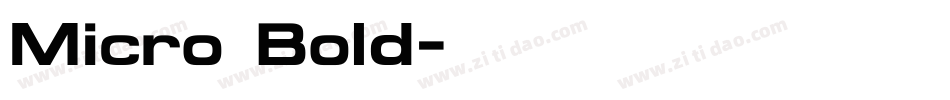 Micro Bold字体转换